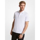 Michael Kors Mens Logo Print Cotton Jersey Polo Shirt