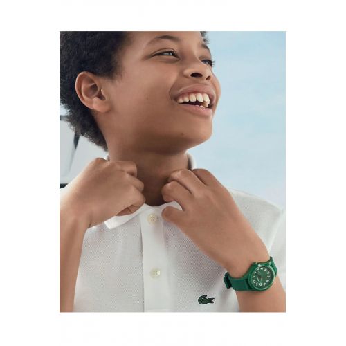 라코스테 LACOSTE Kids 12.12 Silicone Strap Watch, 32mm_GREEN