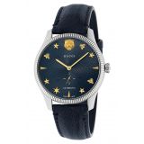 GUCCI G-Timeless Leather Strap Watch, 40mm_BLUE/ BLUE/ SILVER