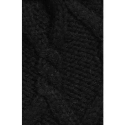 몽클레르 MONCLER Logo Patch Cable Knit Beanie_999 BLACK