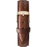 DANIEL WELLINGTON Classic St. Mawes 18mm Leather Watch Strap_BROWN/ ROSE GOLD
