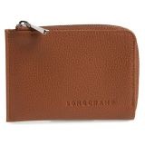 LONGCHAMP Le Foulonne Leather Coin Purse with Removable Card Holder_CARAMEL