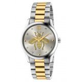 GUCCI G-Timeless Bee Bracelet Watch, 38mm_SILVER/ GOLD/ SILVER