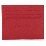 LONGCHAMP Le Foulonne Leather Slim Card Case_RED