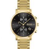BOSS Integrity Chronograph Bracelet Watch, 43mm_GOLD/ BLACK/ GOLD