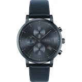 BOSS Integrity Chronograph Leather Strap Watch, 43mm_Blue