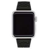 COACH Signature C Rubber Apple Watch Strap_BLACK