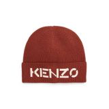 KENZO Crackled Logo Wool Beanie_FIRE
