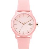LACOSTE 12.12 Silicone Strap Watch, 36mm_PINK