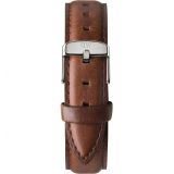 DANIEL WELLINGTON Classic St. Mawes 18mm Leather Watch Strap_BROWN/ SILVER