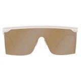 DIOR 59mm Flat Top Shield Sunglasses_IVORY / VIOLET