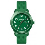 LACOSTE Kids 12.12 Silicone Strap Watch, 32mm_GREEN