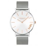 COACH Perry Mesh Strap Watch, 36mm_SILVER/ WHITE