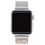 COACH Horse & Carriage Mesh Apple Watch Strap_SILVER