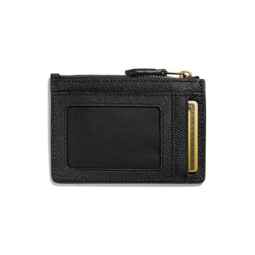 코치 COACH Mini ID Skinny Leather Card Case_BLACK