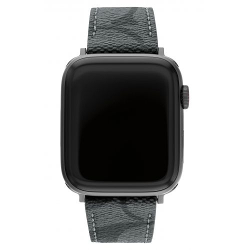 코치 COACH Signature Canvas Apple Watch Strap_BLACK