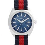GUCCI Web Strap Watch, 41mm_RED/ BLUE/ SILVER