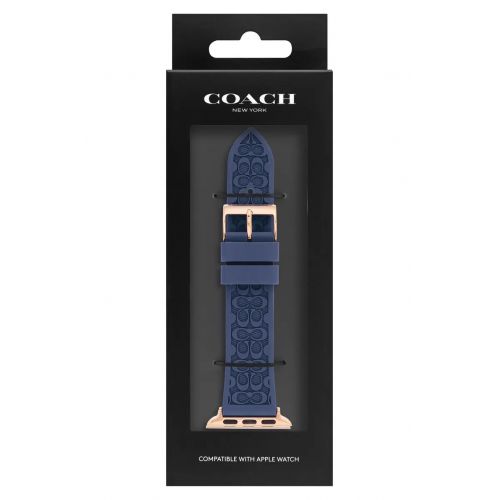 코치 COACH Signature C Rubber Apple Watch Strap_Blue