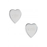 GUCCI Trademark Heart Stud Earrings_STERLING SILVER