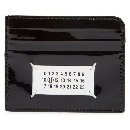 메종 마르지엘라 MAISON MARGIELA Numbers Logo Patent Leather Card Case_BLACK