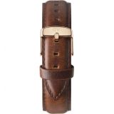 DANIEL WELLINGTON Classic St. Mawes 20mm Leather Watch Strap_BROWN/ ROSE GOLD