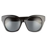 Tory Burch 52mm Cat Eye Sunglasses_BLACK/ GREY SOLID