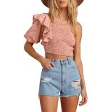 Billabong x The Salty Blonde Shine On One-Shoulder Crop Top_PEACH OUT