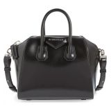 Givenchy Mini Antigona Box Leather Satchel_BLACK