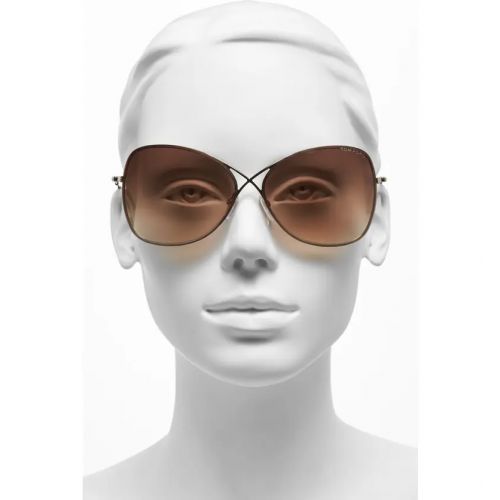 탐포드 Tom Ford Colette 63mm Oversize Sunglasses_SHINY ROSE GOLD/ DARK BROWN