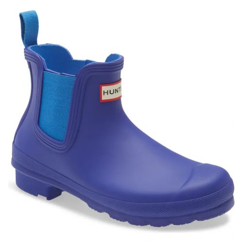 헌터 Hunter Original Waterproof Chelsea Rain Boot_BITTER INDIGO / POLAR BLUE