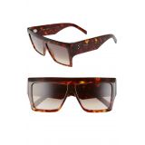 CELINE 60mm Flat Top Sunglasses_DARK HAVANA/ GRADIENT BROWN