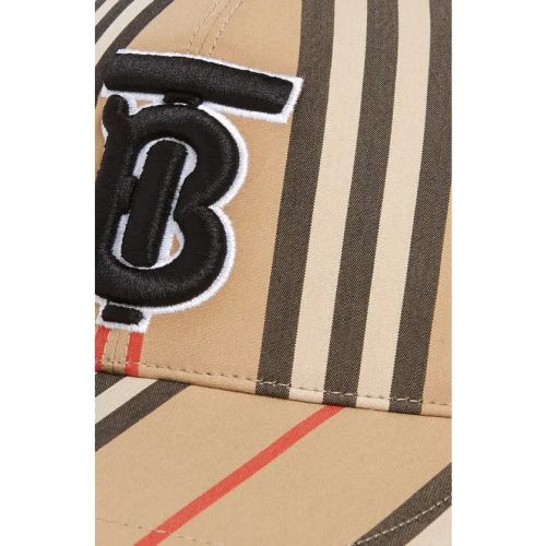 버버리 Burberry TB Monogram Icon Stripe Baseball Cap_ARCHIVE BEIGE IP S