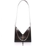 Givenchy Small Cutout Chain Strap Leather Crossbody Bag_BLACK