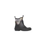 Burberry Flinton Check Waterproof Rain Boot_Black