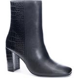 Chinese Laundry Kind Square Toe Bootie_BLACK FAUX LEATHER