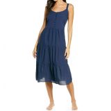 Nordstrom Romantic Swiss Dot A-Line Nightgown_NAVY PEACOAT