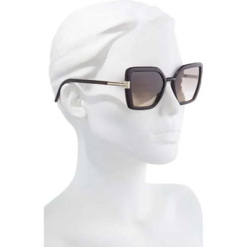 프라다 Prada 54mm Gradient Butterfly Sunglasses_CRYSTAL DARK BROWN/ BROWN GREY