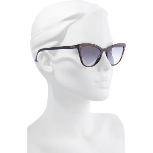 프라다 Prada 56mm Gradient Cat Eye Sunglasses_TORTOISE/ VIOLET Gradient BLUE