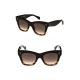 CELINE 50mm Gradient Butterfly Sunglasses_BLACK/ HAVANA