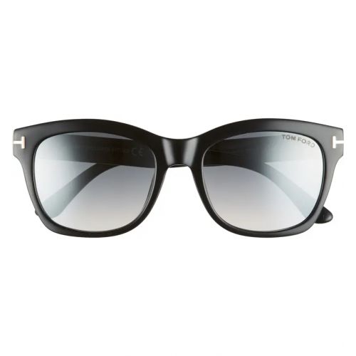 탐포드 Tom Ford Lauren 52mm Sunglasses_SHINY BLACK/ SMOKE MIRROR