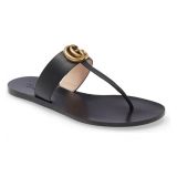 Gucci GG T-Strap Sandal_BLACK