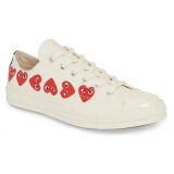 Comme des Garcons PLAY x Converse Chuck Taylor Low Top Sneaker_OFF WHITE