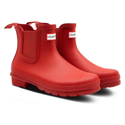 헌터 Hunter Original Waterproof Chelsea Rain Boot_MILITARY RED/ RED