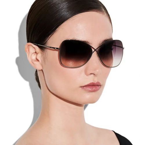 탐포드 Tom Ford Colette 63mm Oversize Sunglasses_SHINY ROSE GOLD/ DARK BROWN