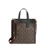 COACH Horse & Carriage Coated Canvas Tote_BRASS/ TRUFFLE BLACK