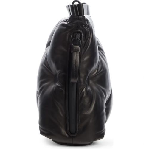 메종 마르지엘라 Maison Margiela Medium Glam Slam Leather Shoulder Bag_BLACK
