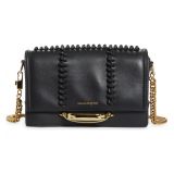 Alexander McQueen The Story Knotted Leather Shoulder Bag_BLACK