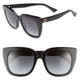 Gucci 51mm Cat Eye Sunglasses_BLACK