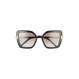Prada 54mm Gradient Butterfly Sunglasses_BLACK/ GREY Gradient