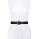 Rebecca Minkoff Reversible Leather Belt_BLACK